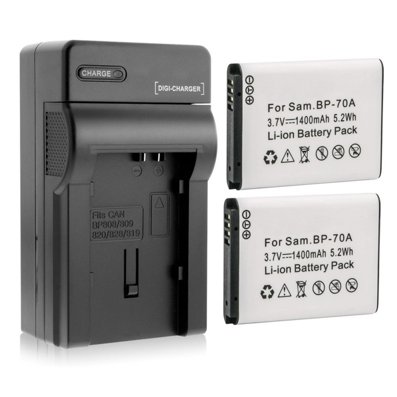                             Batteri til Samsung ST75 (3.7V, 1400mAh) 2 Batteri + 1 Lader                             
                                                        
                            