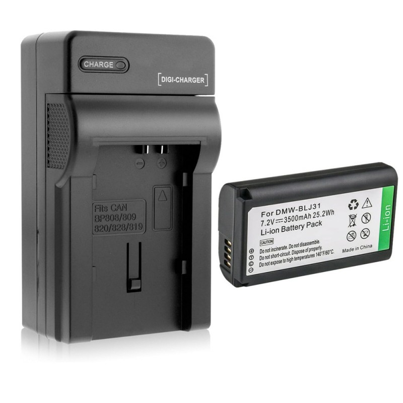                             Batteri til Panasonic DMW-BLJ31 (7.4 V, 3500mAh) 1 Batteri + 1 Lader                             
                                                        
                            