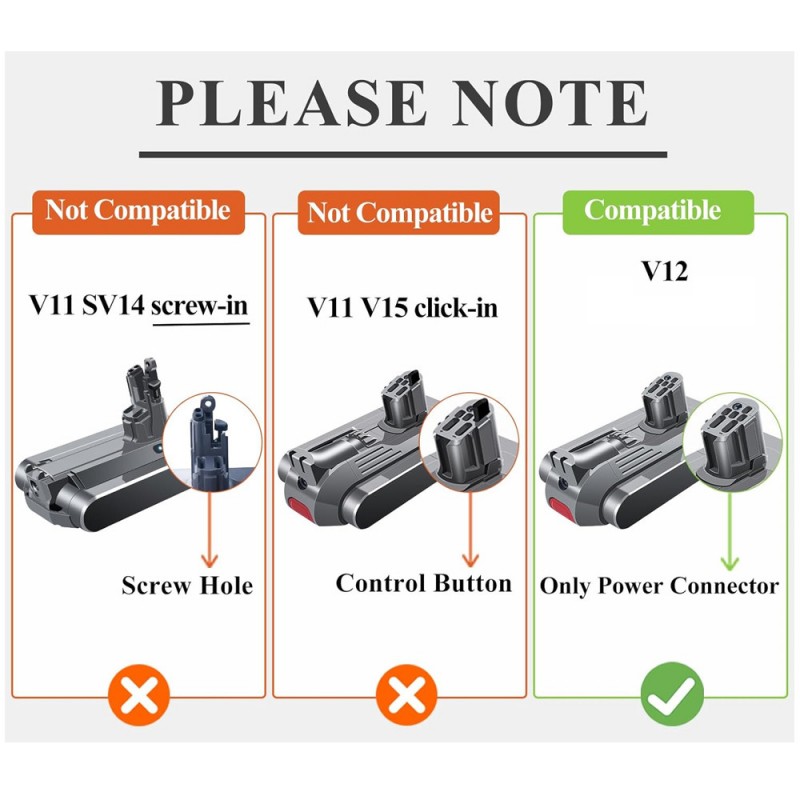                            Batteri til Dyson V12 25.2V 6800mAh (25.2V, 6800mAh)                            
                                                        
                            