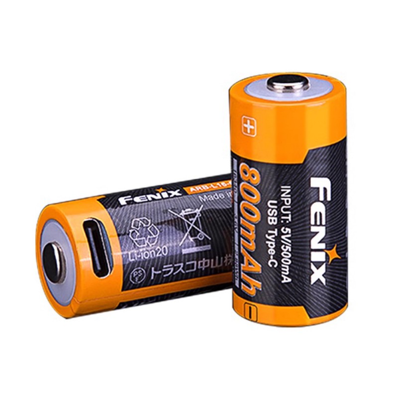 
                                                        
                                                        Batteri til Fenix 16340 R123A ARB-L16-800UP 3.6V 800mAh TYPE-C
                            