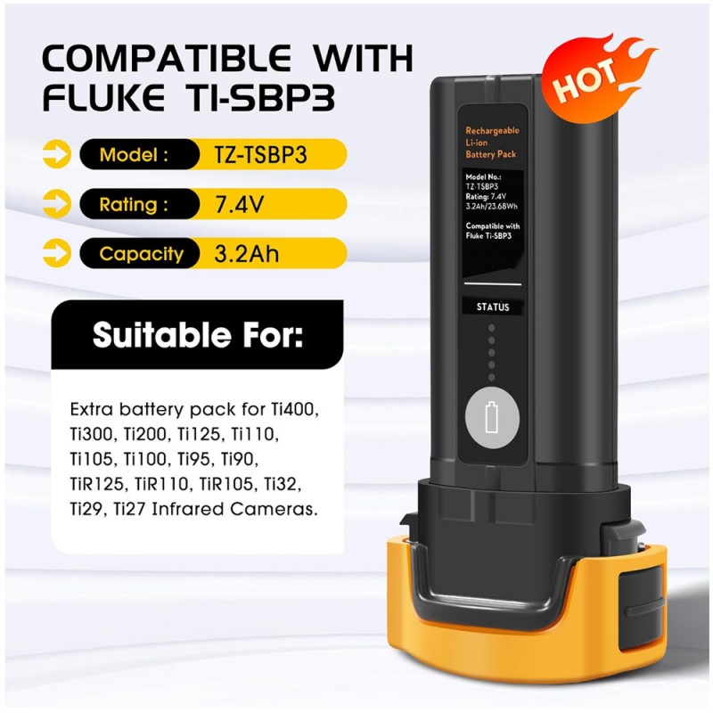                             Batteri til Fluke Ti SBP3 7.4V 3200mAh (7.4V, 3200mAh)                            
                                                        
                            
