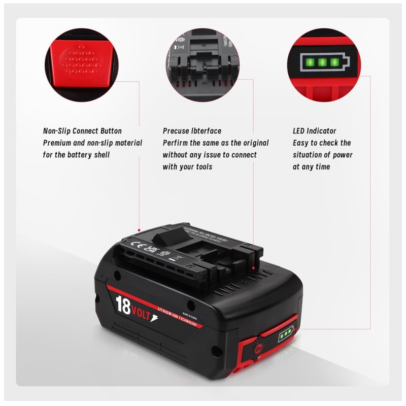                             Batteri til Bosch BAT609 18V 4000mAh (18V, 4000mAh)                            
                                                        
                            