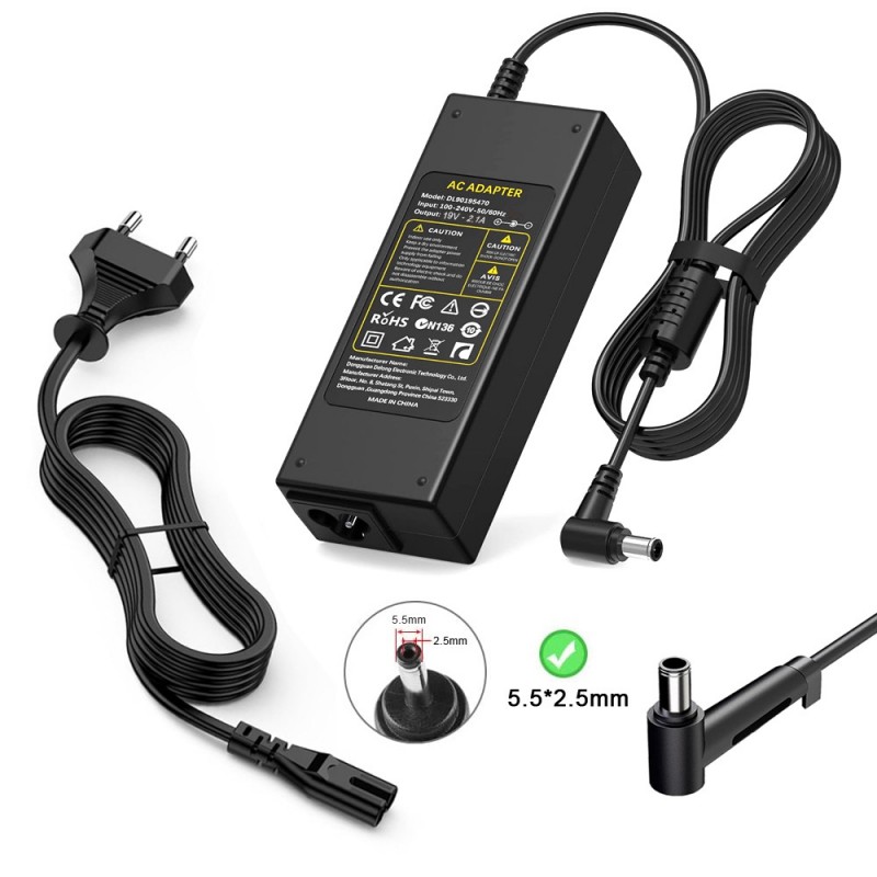 
                            Lader til Asus VG279QR (19V, 2.1A, 40W, 5.5*2.5mm)                            
                            