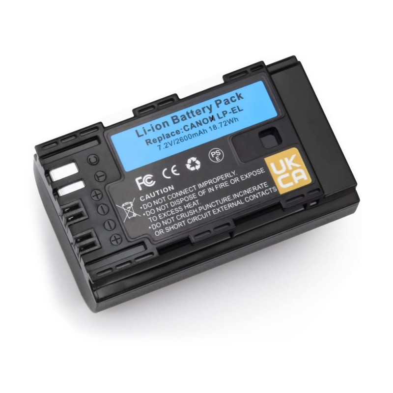                             Batteri til Canon LC-E6 (7.2V, 2600mAh) 1 Batteri + 1 Lader                             
                                                        
                            