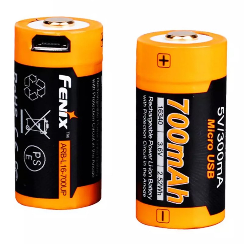 
                                                        
                                                        Batteri til Fenix ARB-L16-700UP 16340 3.6V 700mAh
                            