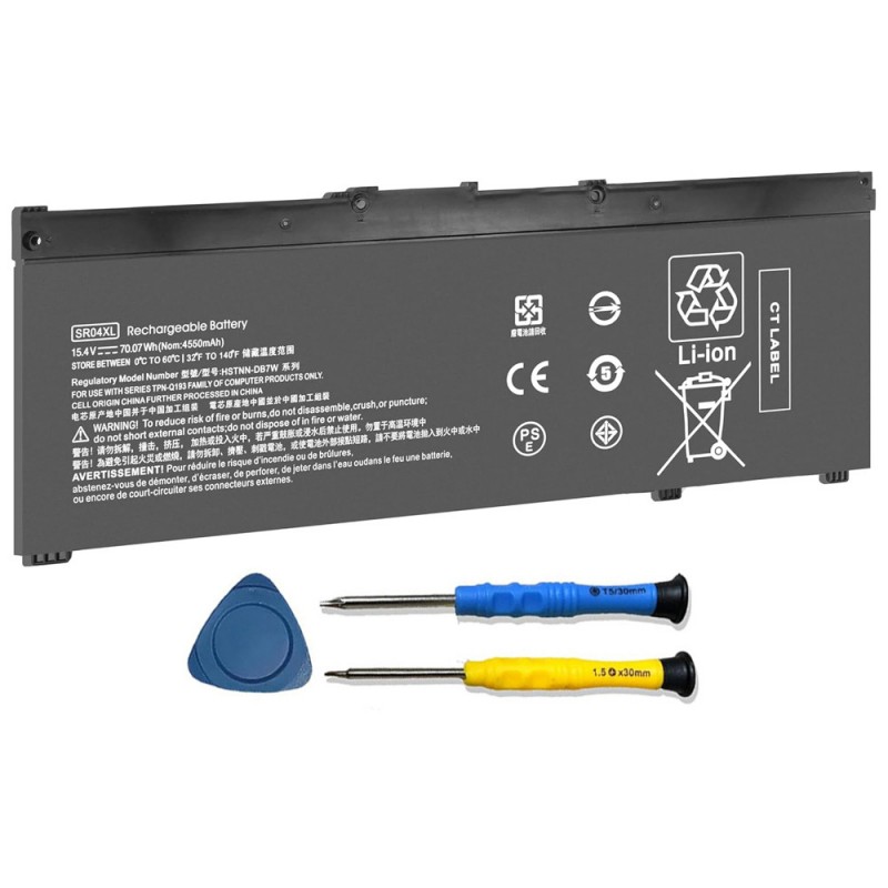                             Batteri til HP SR03XL (15.4V, 70.07Wh/4550mAh)                            
                                                        
                            