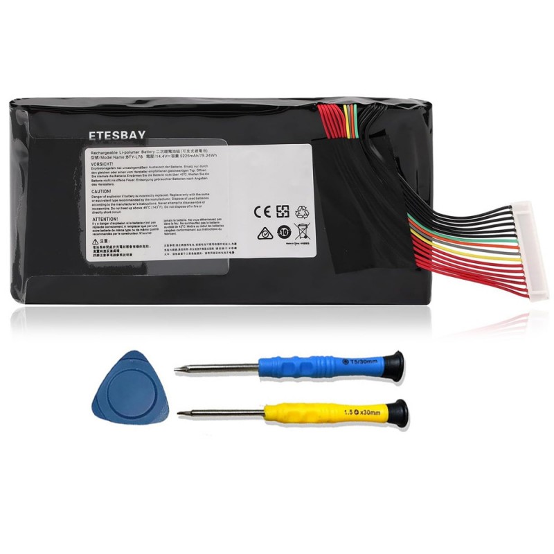                             Batteri til MSI BTY-L78 (14.4V, 5225mAh/75.24Wh)                            
                                                        
                            