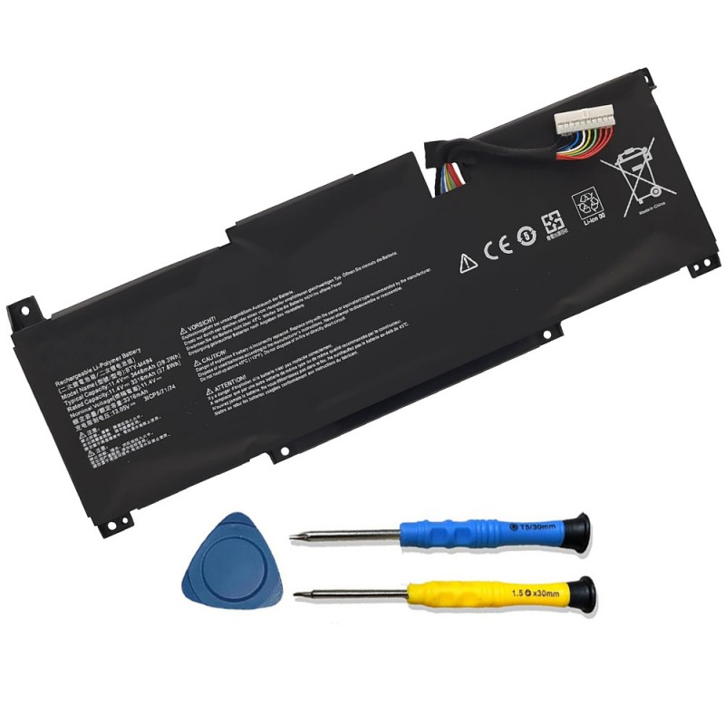                             Batteri til MSI BTY-M494 (11.4V, 3448mAh/39.3Wh)                            
                                                        
                            