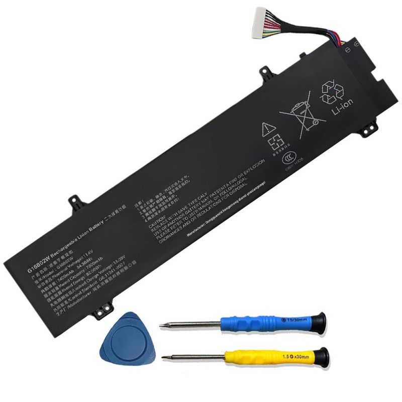                             Batteri til Xiaomi Redmi G 2021 RMG2102-AB (13.2V, 3627mAh/80.0Wh)                            
                                                        
                            